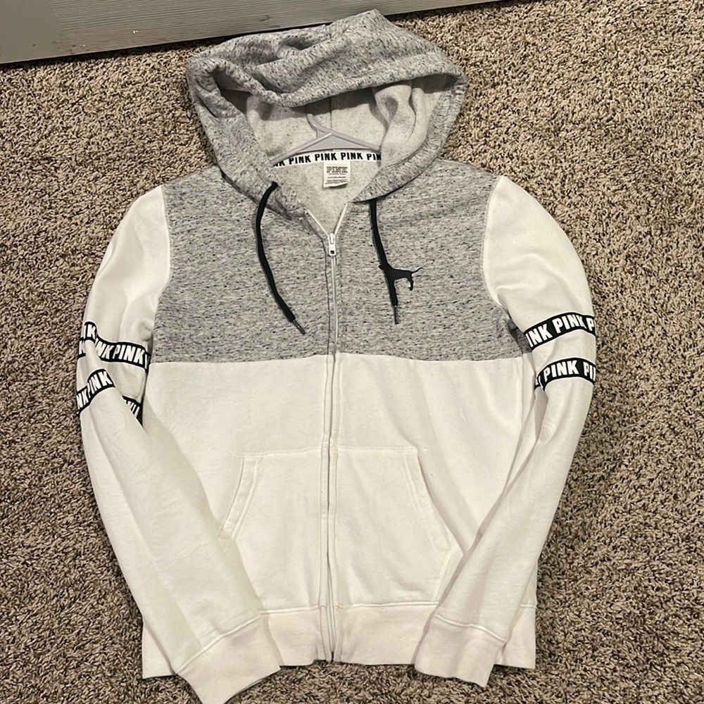 Pink Vs zip up hoodie size Small